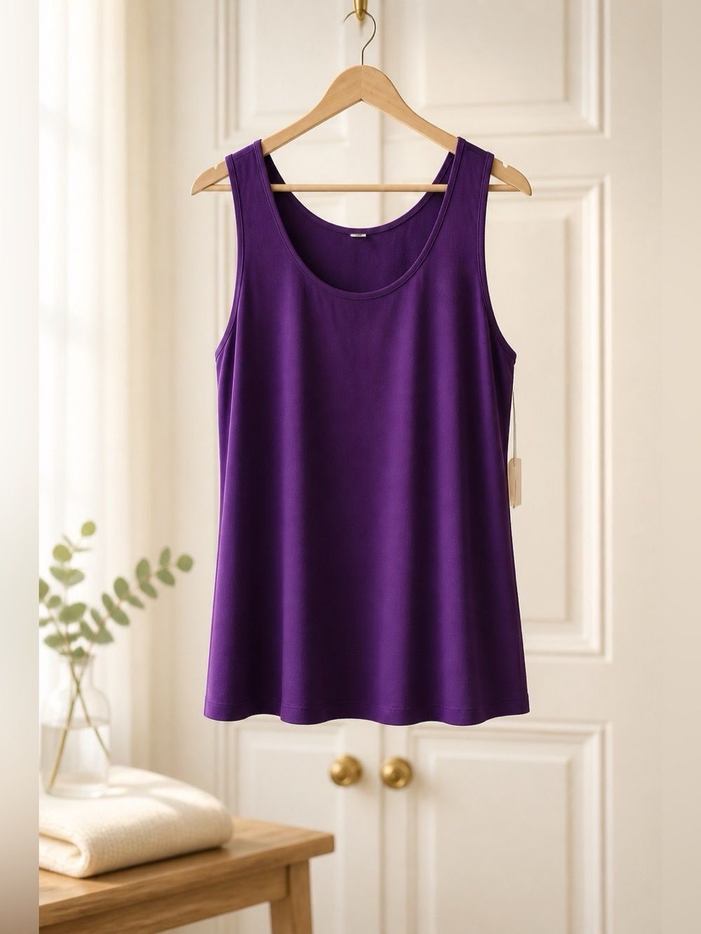 Xersion Scoop Neck Tank - Deep Purple